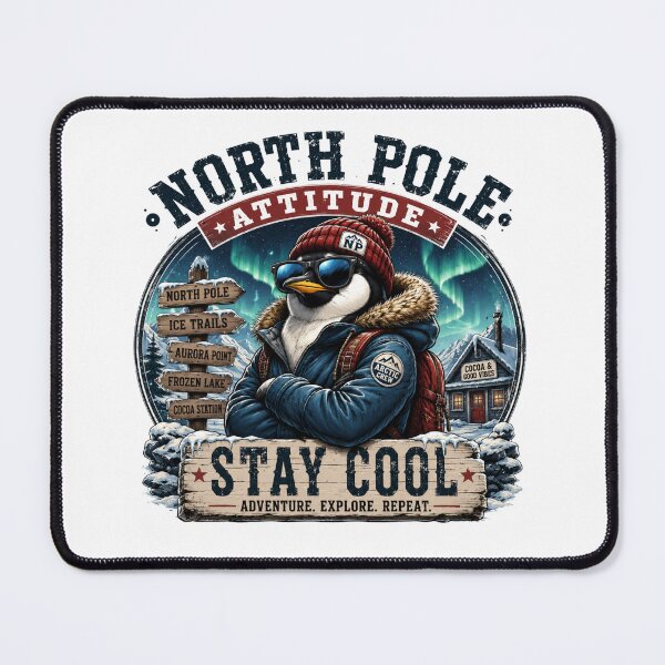 Item preview, North Pole Attitude | Stay Cool Arctic Penguin designed and sold by Mosslume Studio.