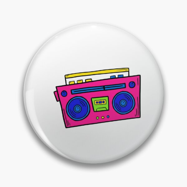 Item preview, Vibrant Neon Boombox Retro Cassette Player Graphic designed and sold by Macias123.