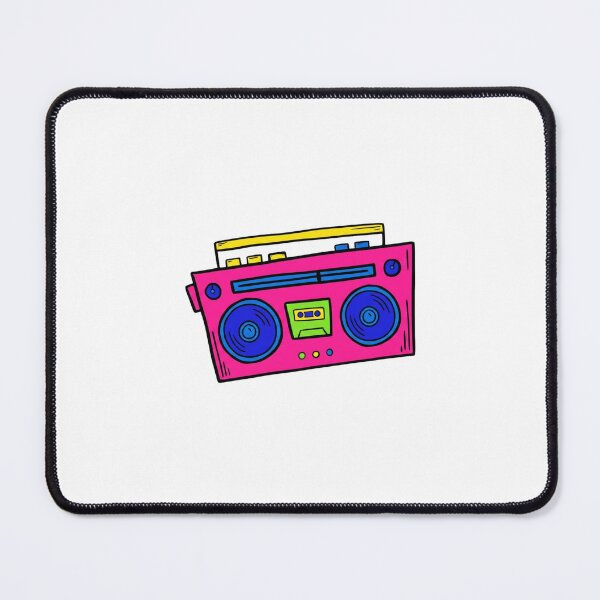 Item preview, Vibrant Neon Boombox Retro Cassette Player Graphic designed and sold by Macias123.
