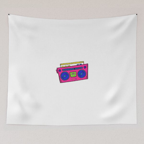 Item preview, Vibrant Neon Boombox Retro Cassette Player Graphic designed and sold by Macias123.