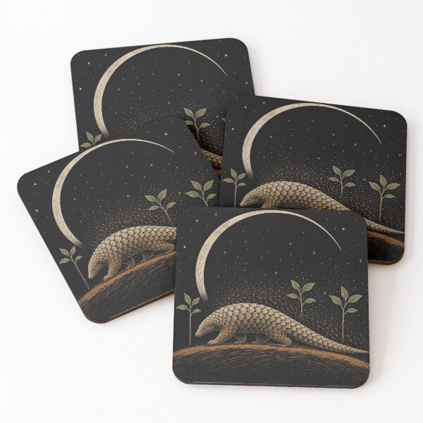 Item preview, Pangolin Living Shields Wood Engraving designed and sold by VerdantStudio.
