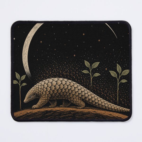Item preview, Pangolin Living Shields Wood Engraving designed and sold by VerdantStudio.