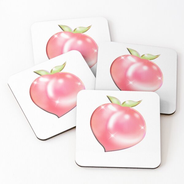 Item preview, Glossy Peach Illustration Cute Fruit Pop Art designed and sold by sunnivamla.