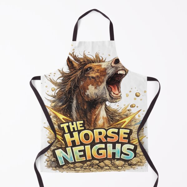 Item preview, : The Horse Neighs – Funny Horse Animal Illustration designed and sold by CMA Design Studio.