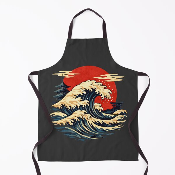 Item preview, Japanese Ukiyo-e Wave - Red Sunset designed and sold by Graphic Vibe Designs.