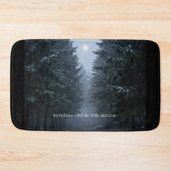 Item preview, In Snow Silence Becomes Visible – Moonlit Winter Forest Nature Quote designed and sold by DervoTeck2767.