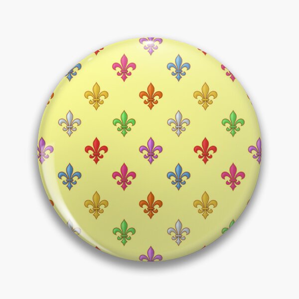 Item preview,  Multicolored Tiny Fleur-de-lis Pattern Design - Yellow  designed and sold by PatternTitan.