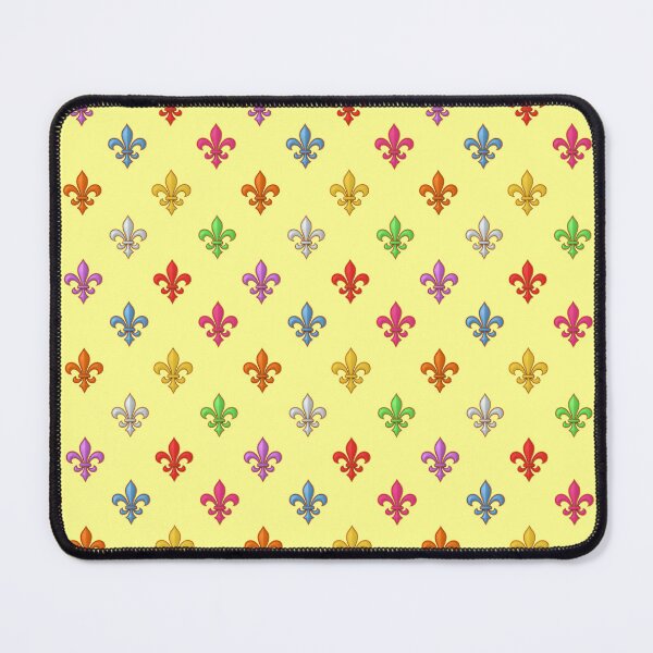 Item preview, Multicolored Tiny Fleur-de-lis Pattern Design - Yellow designed and sold by PatternTitan.