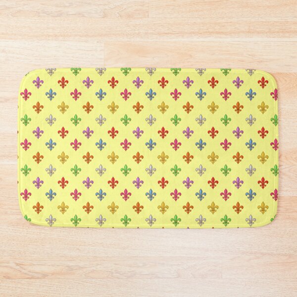 Item preview,  Multicolored Tiny Fleur-de-lis Pattern Design - Yellow  designed and sold by PatternTitan.