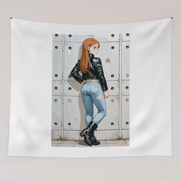 Item preview, Fashion - rockstyl redhead woman leather designed and sold by AnimeShin.