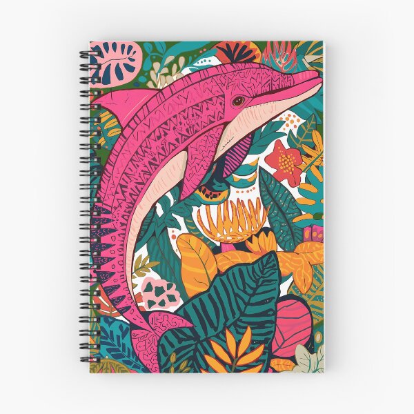 Item preview, Pink River Dolphin Amazon Legend Tropical Geometric Art designed and sold by BrazilArtShop.