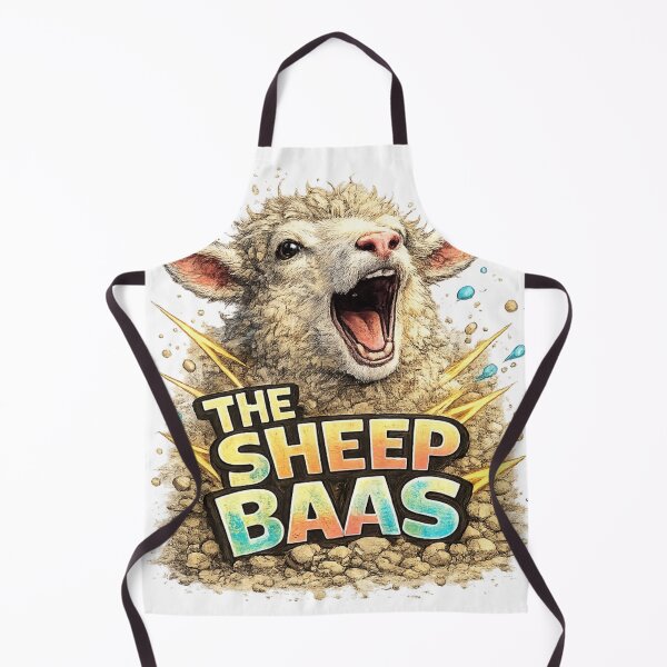 Item preview, The Sheep Baas – Funny Sheep Animal Illustration designed and sold by CMA Design Studio.