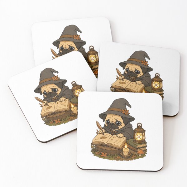 Item preview,     Wizard Pug Spell Book Sticker | Bramble | The Pugwood Chronicles designed and sold by Bud the Pug & Friends .