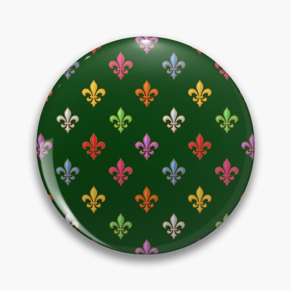 Item preview, Multicolored Tiny Fleur-de-lis Pattern Design - Green  designed and sold by PatternTitan.