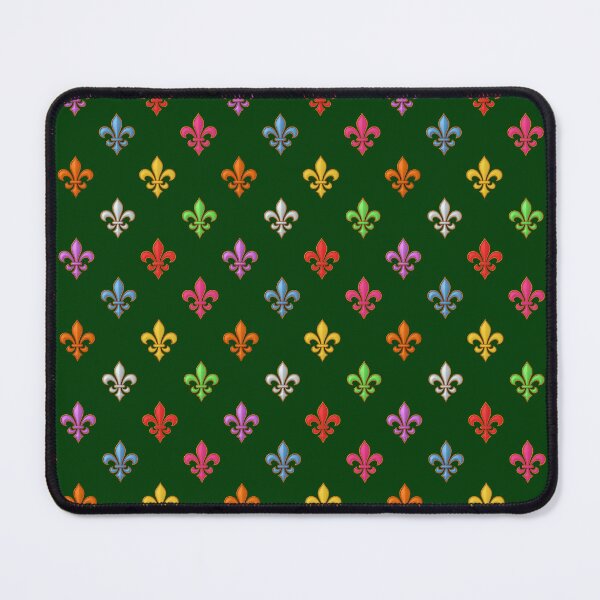 Item preview, Multicolored Tiny Fleur-de-lis Pattern Design - Green designed and sold by PatternTitan.