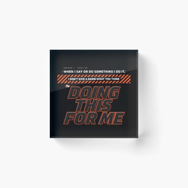 Item preview, Doing This For Me - Eminem Quote Carbon Fiber  designed and sold by Enea Kelo.
