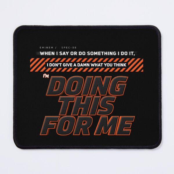Item preview, Doing This For Me - Eminem Quote Carbon Fiber designed and sold by Enea Kelo.