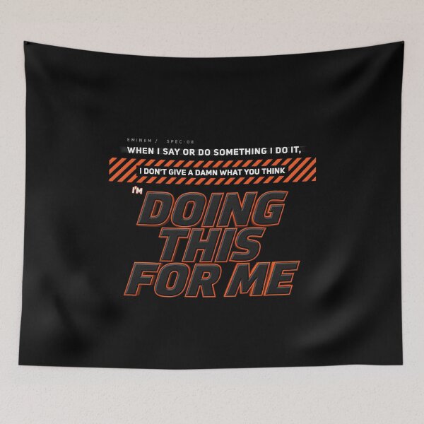 Item preview, Doing This For Me - Eminem Quote Carbon Fiber  designed and sold by Enea Kelo.