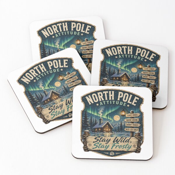 Item preview, North Pole Attitude | Stay Wild Stay Frosty designed and sold by Mosslume Studio.