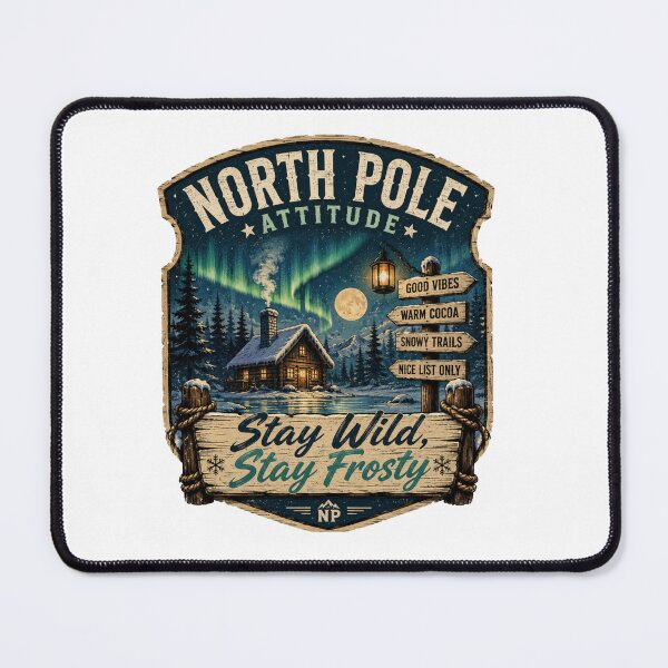 Item preview, North Pole Attitude | Stay Wild Stay Frosty designed and sold by Mosslume Studio.