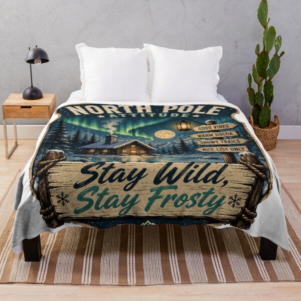 Item preview, North Pole Attitude | Stay Wild Stay Frosty designed and sold by Mosslume Studio.