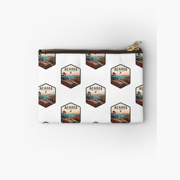 Item preview, Acadia National Park Vintage Hiking Travel Badge designed and sold by TravelersGems.