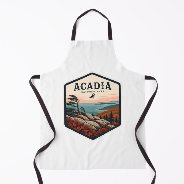Item preview, Acadia National Park Vintage Hiking Travel Badge designed and sold by TravelersGems.