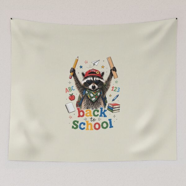 Item preview, Funny Racoon Back to School Cute First Day Boy Girl Kids designed and sold by Judestudio.