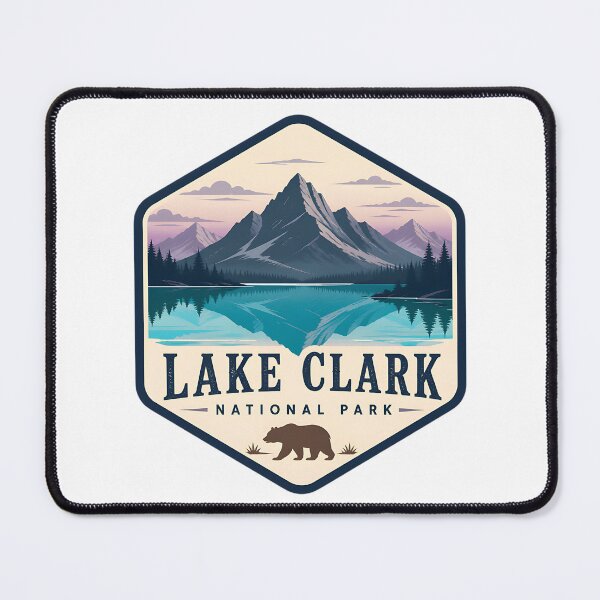 Item preview, Lake Clark National Park Vintage Hiking Travel Badge designed and sold by TravelersGems.