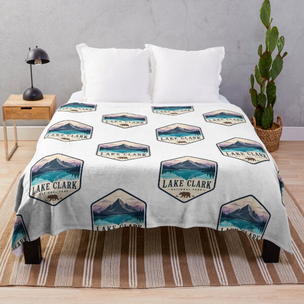 Item preview, Lake Clark National Park Vintage Hiking Travel Badge designed and sold by TravelersGems.