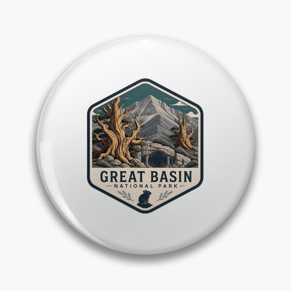 Item preview, Great Basin National Park Vintage Hiking Travel Badge designed and sold by TravelersGems.