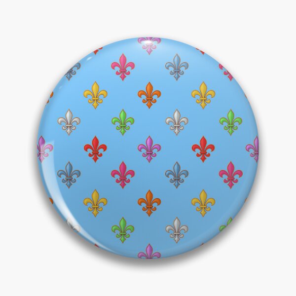 Item preview, Multicolored Tiny Fleur-de-lis Pattern Design - Light Blue  designed and sold by PatternTitan.