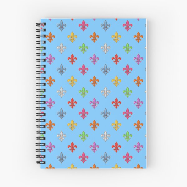 Item preview, Multicolored Tiny Fleur-de-lis Pattern Design - Light Blue  designed and sold by PatternTitan.