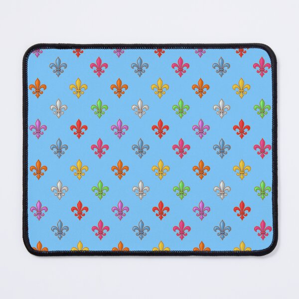 Item preview, Multicolored Tiny Fleur-de-lis Pattern Design - Light Blue designed and sold by PatternTitan.
