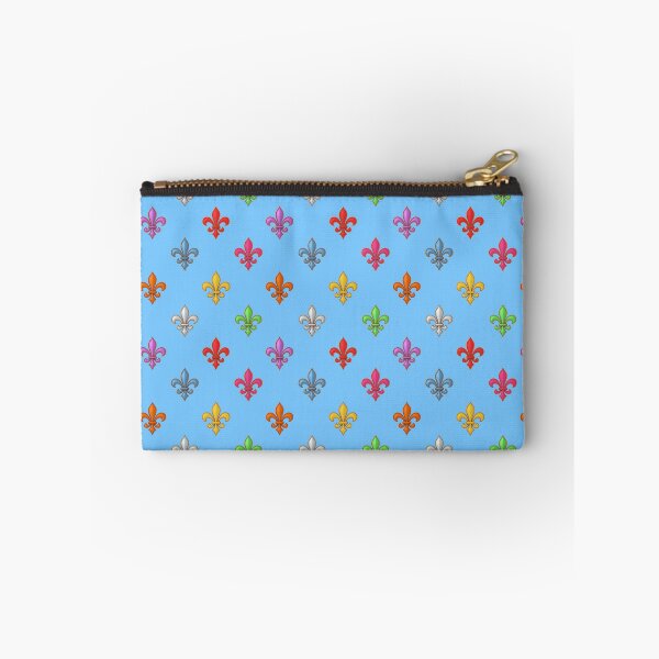 Item preview, Multicolored Tiny Fleur-de-lis Pattern Design - Light Blue  designed and sold by PatternTitan.