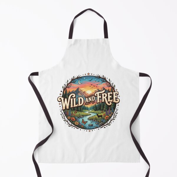 Item preview, Wild And Free Adventure T-Shirt | Vintage Mountain Nature Typography | Retro Outdoor Graphic Tee designed and sold by Faisal Shah.