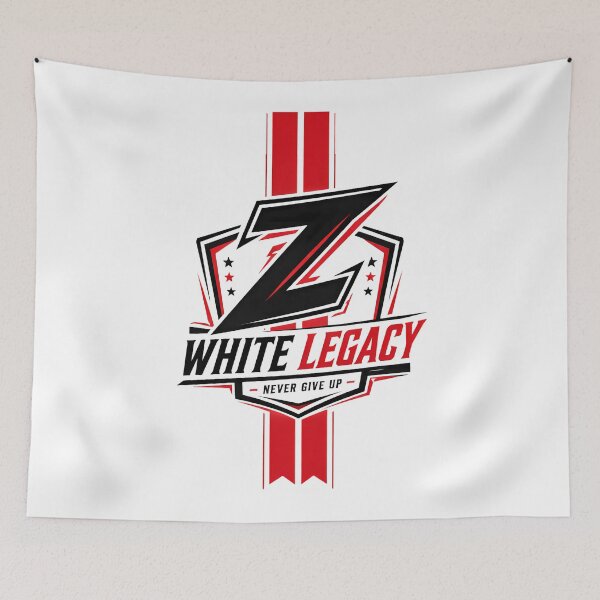 Item preview, White Legacy Z Shield | Modern Sports Typography | Red Black Athletic Graphic designed and sold by SupernovaNote.
