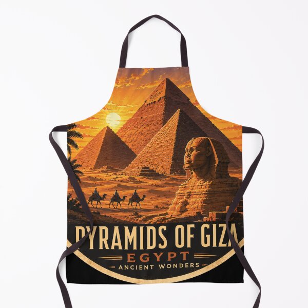 Item preview, Pyramids of Giza Vintage Landmark Poster | Timeless Wonders of Egypt | Egypt Wall Art designed and sold by GnuArt.