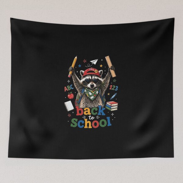 Item preview, Funny Racoon Back to School Cute First Day Boy Girl Kids 2 designed and sold by Judestudio.
