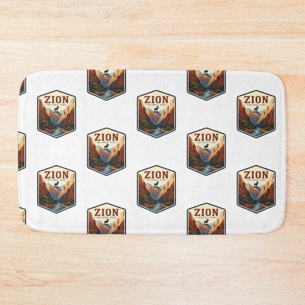 Item preview, Zion National Park Vintage Hiking Travel Badge designed and sold by TravelersGems.