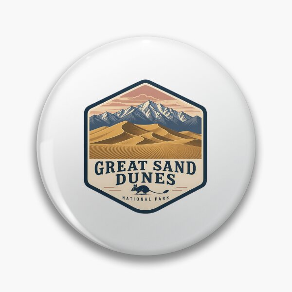 Item preview, Great Sand Dunes National Park Vintage Travel Badge designed and sold by TravelersGems.