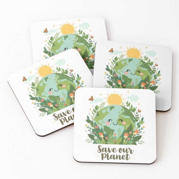 Item preview, Save Our Planet - Cute Happy Plant Illustration designed and sold by Cartoon art with a purpose ❤️ Supporting Althea’s friends .