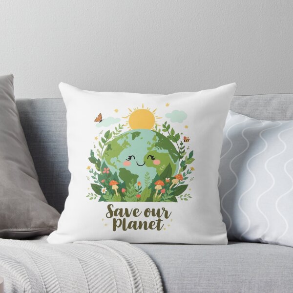 Item preview, Save Our Planet - Cute Happy Plant Illustration designed and sold by Cartoon art with a purpose ❤️ Supporting Althea’s friends .