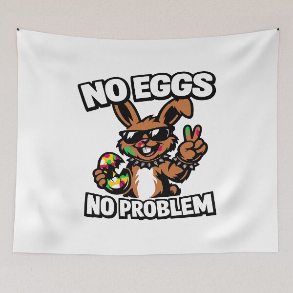 Item preview, No Eggs No Problem – Funny Easter Bunny designed and sold by Pommes im Bett.