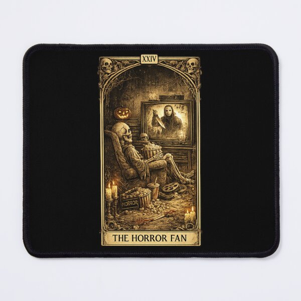 Item preview, The Horror Fan – Gothic Skeleton Watching Horror Movies designed and sold by zenithviv.