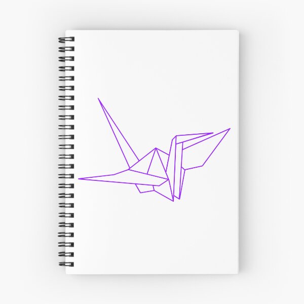 Item preview, Purple Origami Crane Line Drawing designed and sold by SarahJisri.