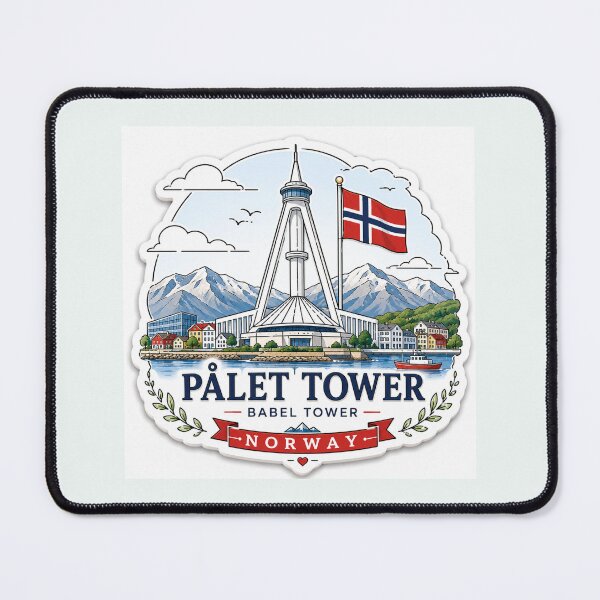 Item preview,  Norway Pållet Tower 3D Skyline Label  Label Text  PÅLLET TOWER ??  designed and sold by PaintMeWorld.