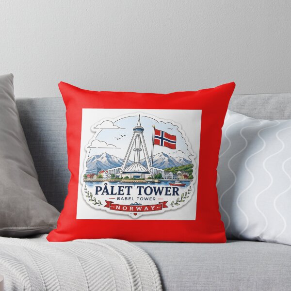 Item preview,  Norway Pållet Tower 3D Skyline Label  Label Text  PÅLLET TOWER ??  designed and sold by PaintMeWorld.