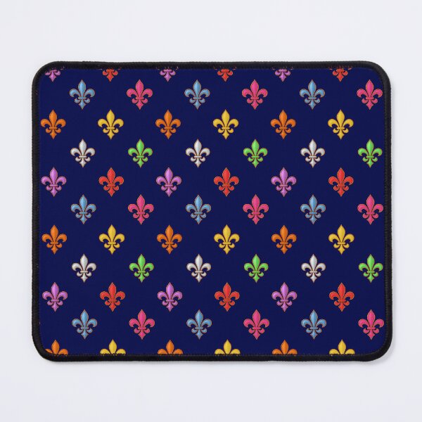 Item preview, Multicolored Tiny Fleur-de-lis Pattern Design - Navy Blue designed and sold by PatternTitan.