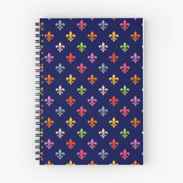 Item preview, Multicolored Tiny Fleur-de-lis Pattern Design - Navy Blue  designed and sold by PatternTitan.